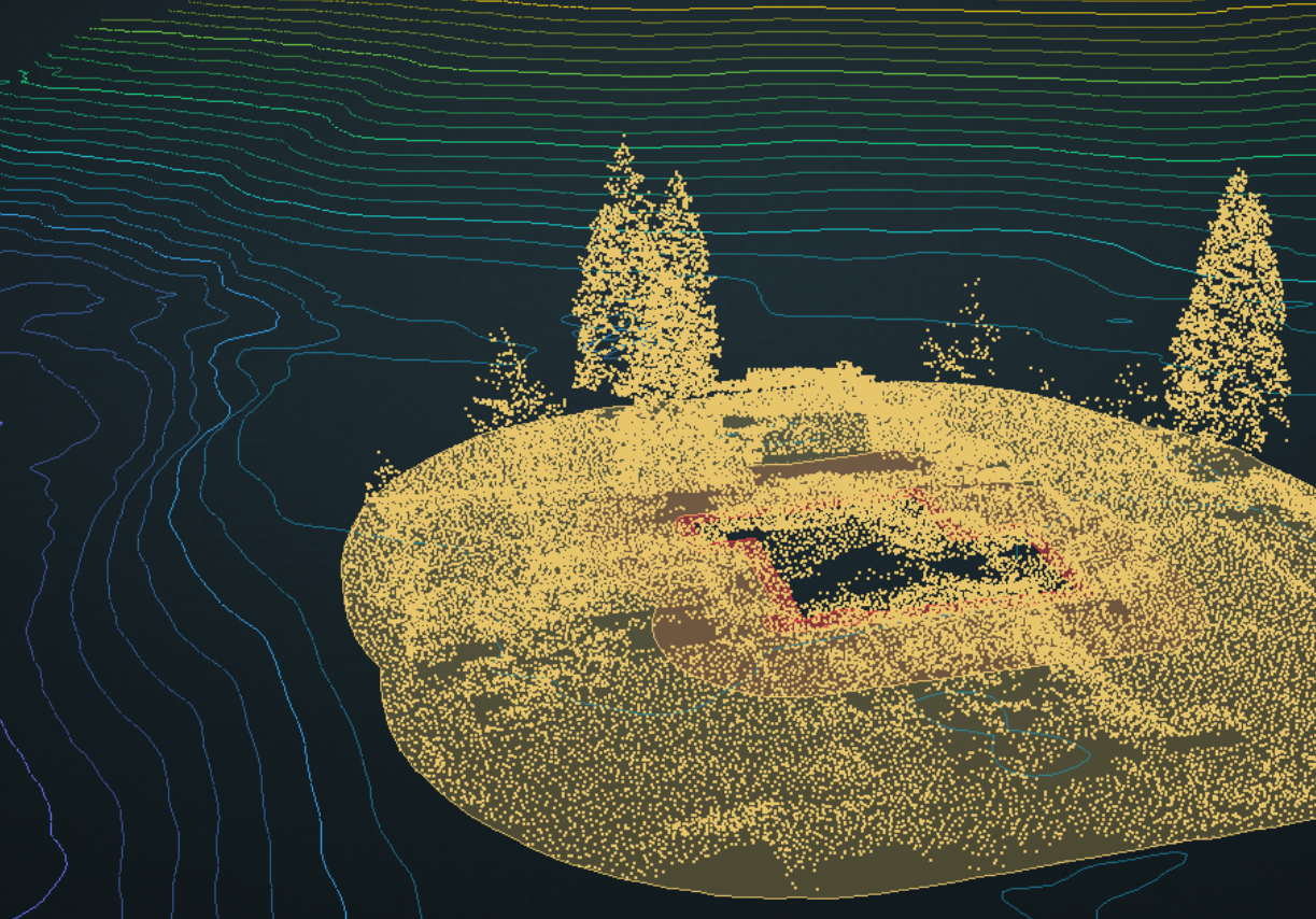 LiDAR point cloud terrain mapping